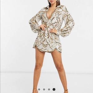 ASOS DESIGN mini dress with embellishment